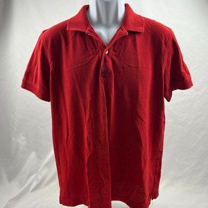 UNTUCKIT 100% Pima Cotton Mens Size Large Red Short Sleeve Polo Shirt